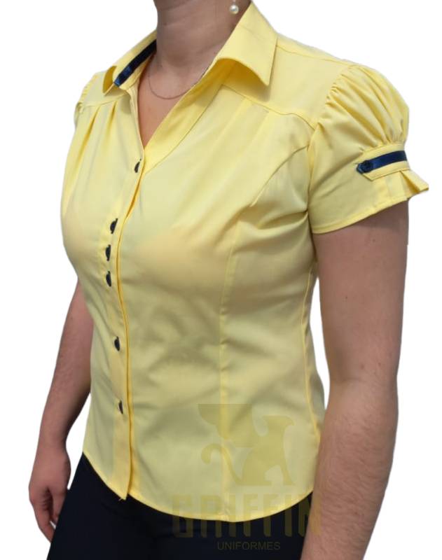 Camisa Feminina Gola Eletro Manga Princesa GRIFFIN UNIFORMES 41