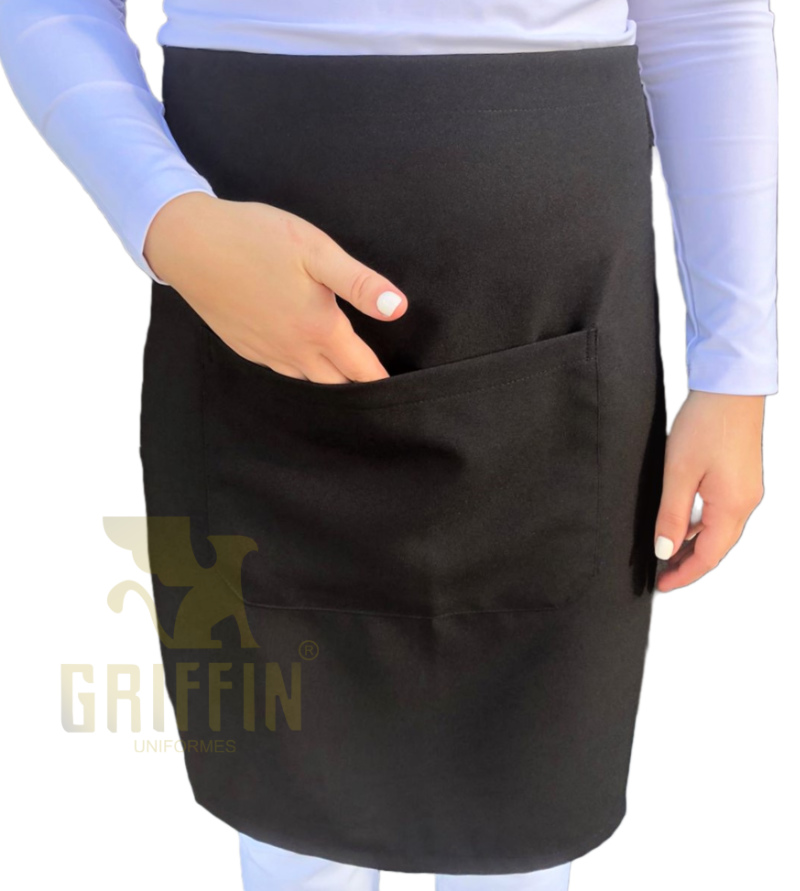 Avental de Cintura Oxford Preto